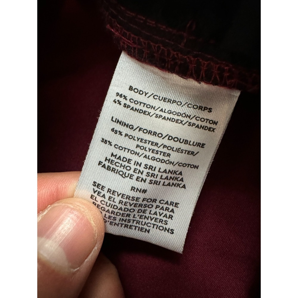 Taylrd Mens Slim Fit Mid Rise Straight Cotton Blend Lined Red Chino Pants 33x32 - Picture 5 of 8